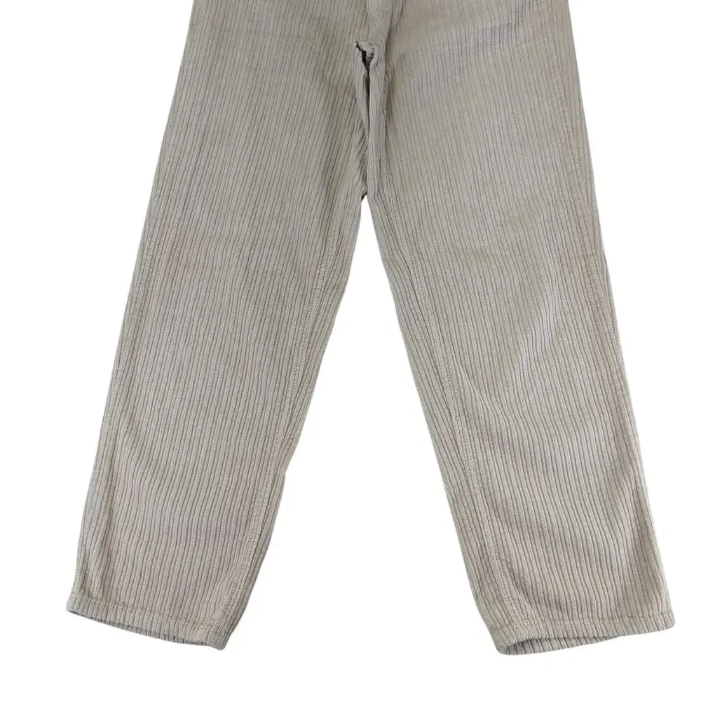 BDG High Rise Baggy Corduroy Jeans‎ Pants Women's Size 27 Cream Ecru